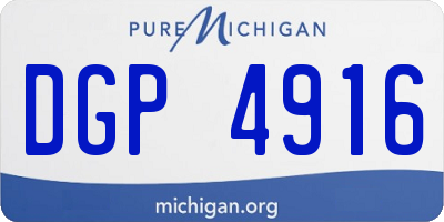MI license plate DGP4916