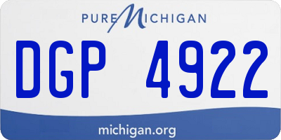 MI license plate DGP4922