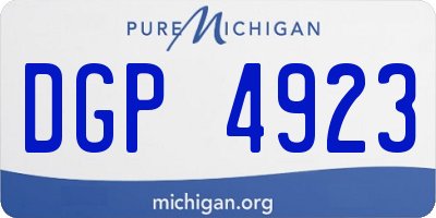 MI license plate DGP4923