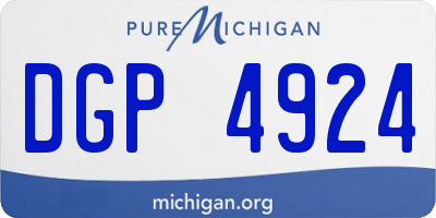 MI license plate DGP4924