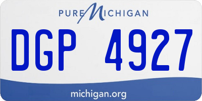 MI license plate DGP4927