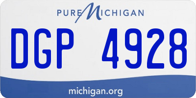 MI license plate DGP4928