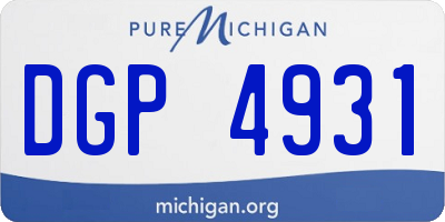 MI license plate DGP4931