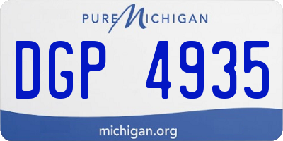 MI license plate DGP4935