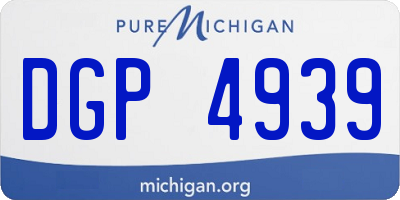 MI license plate DGP4939