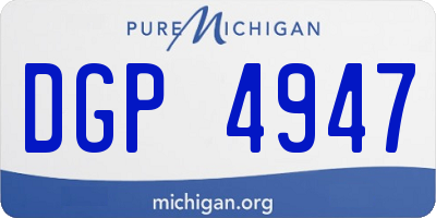 MI license plate DGP4947