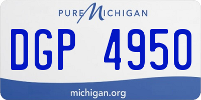 MI license plate DGP4950