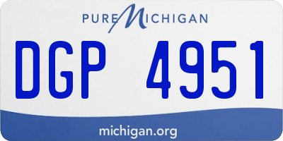 MI license plate DGP4951