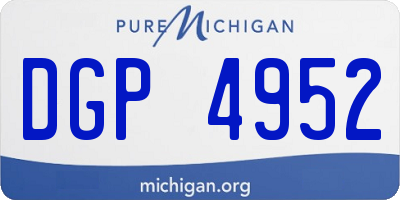 MI license plate DGP4952