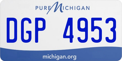 MI license plate DGP4953