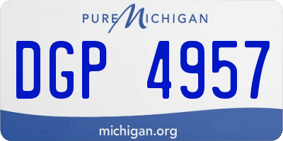 MI license plate DGP4957