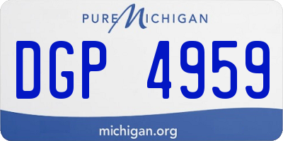MI license plate DGP4959