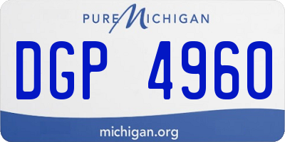 MI license plate DGP4960