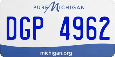 MI license plate DGP4962