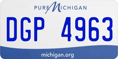MI license plate DGP4963