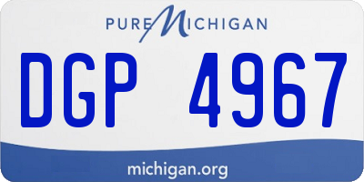 MI license plate DGP4967