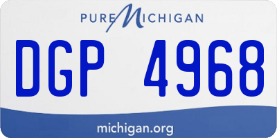 MI license plate DGP4968