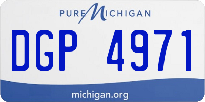 MI license plate DGP4971