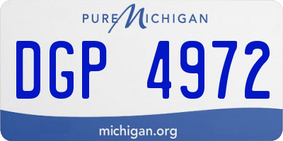 MI license plate DGP4972