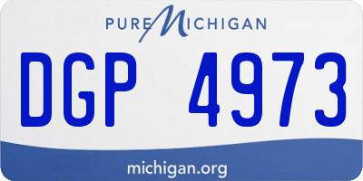 MI license plate DGP4973