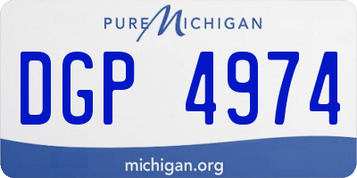 MI license plate DGP4974
