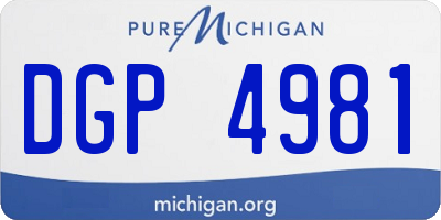 MI license plate DGP4981