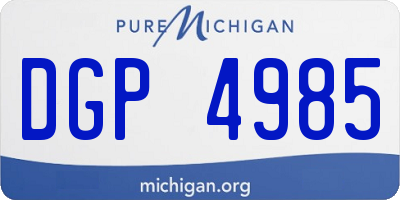 MI license plate DGP4985