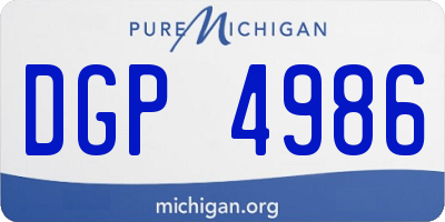 MI license plate DGP4986