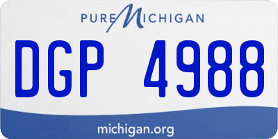 MI license plate DGP4988