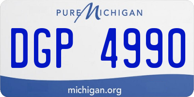 MI license plate DGP4990