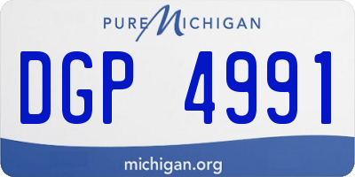 MI license plate DGP4991