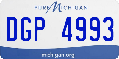 MI license plate DGP4993