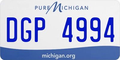 MI license plate DGP4994