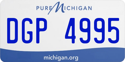 MI license plate DGP4995