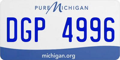 MI license plate DGP4996