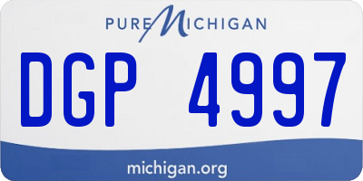 MI license plate DGP4997