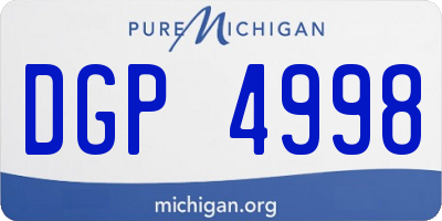 MI license plate DGP4998