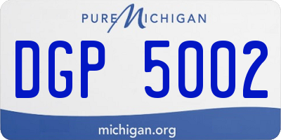 MI license plate DGP5002