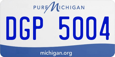 MI license plate DGP5004