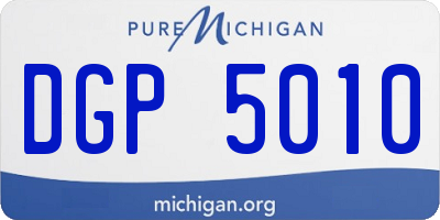 MI license plate DGP5010