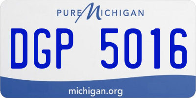 MI license plate DGP5016