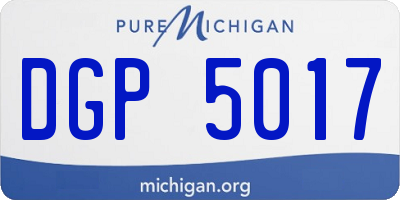 MI license plate DGP5017