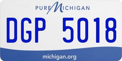 MI license plate DGP5018