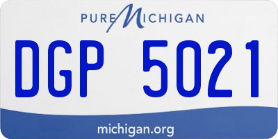 MI license plate DGP5021