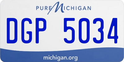 MI license plate DGP5034