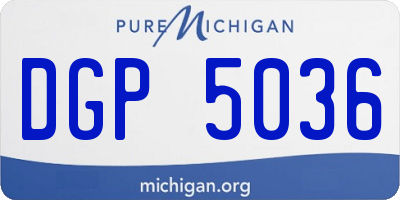MI license plate DGP5036