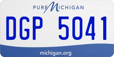 MI license plate DGP5041