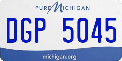 MI license plate DGP5045