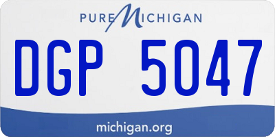 MI license plate DGP5047