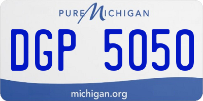 MI license plate DGP5050